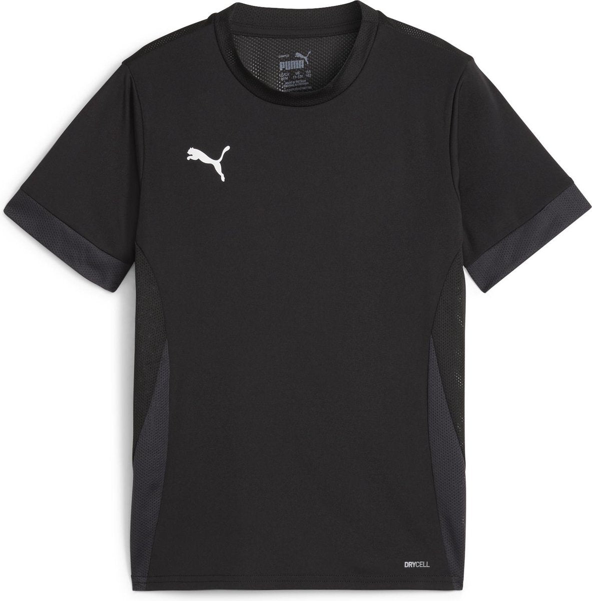 Puma Teamgoal Matchday Jersey Jr Unisex-Sportshirt – Schwarz-Weiß-Flat Dark Grey