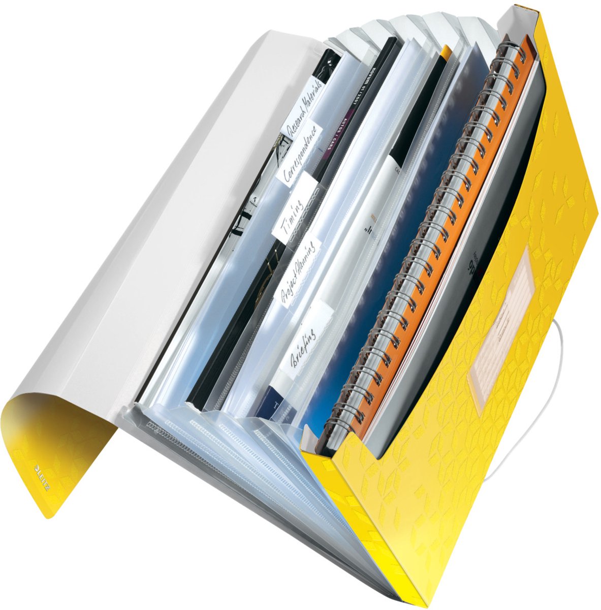 Leitz Wow Projektmappe PP - mit 6 Fächern - Gelb