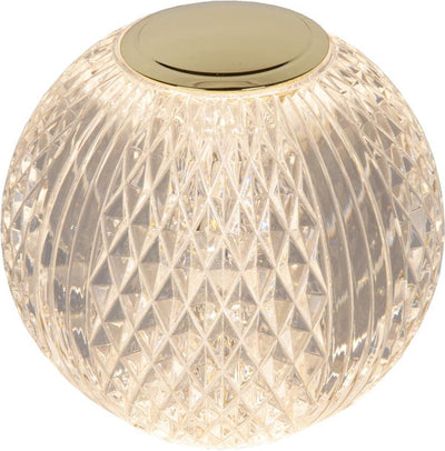 Lucide cintra - wiederaufladbare Tischleuchte - wiederaufladbarer Akku - ø 9 cm - LED 3 Stufendimmung - 1x1,5 W 2700 K - transparent