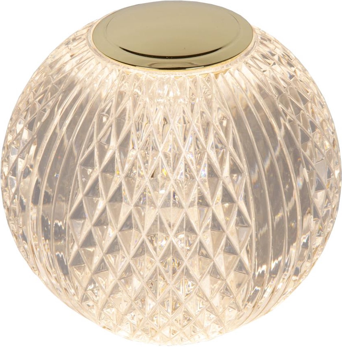 Lucide cintra - wiederaufladbare Tischleuchte - wiederaufladbarer Akku - ø 9 cm - LED 3 Stufendimmung - 1x1,5 W 3000 K - transparent