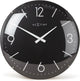 Nexttime Basic Dome – Wanduhr – 35 cm – konvexes Glas – Schwarz