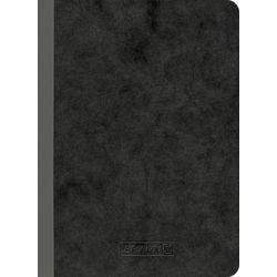 Schreibblock braun uni A6 Softcover 192 Seiten schwarz