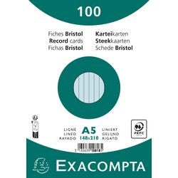 Karteikarten Exacompta 10818se himmelblaues Papier