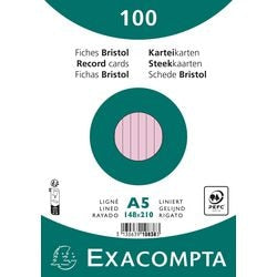 Karteikarten Exacompta 10838se rosa Papier