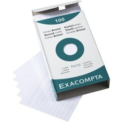 Karteikarten Exacompta 13801x weißes Papier