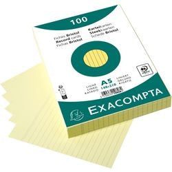 Karteikarten Exacompta 10828se gelbes Papier