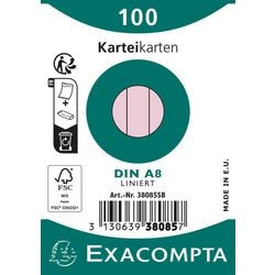 Karteikarten Exacompta 38085sb rosa Papier