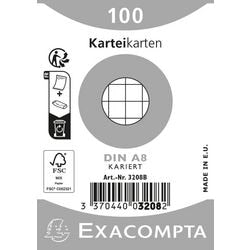 Karteikarten Exacompta 3208b, weißes Papier