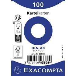 Karteikarten Exacompta 3308b, weißes Papier