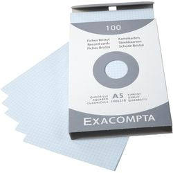 Karteikarten Exacompta 13218e Himmelblaues Papier