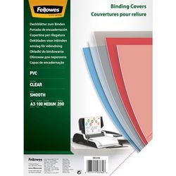 Packung 100 Einbanddeckel transparent 53764 Fellowes PVC