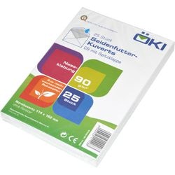 Briefumschläge öki 45617 ohne Fenster C6 weiß gummiert