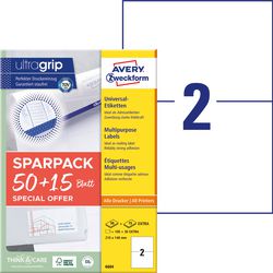 Avery -Zweckform 6604 Universaletiketten 210 x 148 mm Papier weiß 130 Stück(e) permanent klebend, ilc