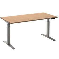 Sitz-Steh-Schreibtisch Ceha ade2plhl148q9006be Buche Melamin, Metall