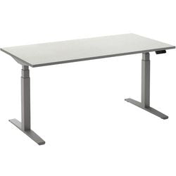 Sitz-Steh-Schreibtisch ceha ade2plme168q9006w weißes Melamin, Metall
