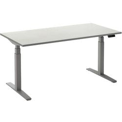 Sitz-Steh-Schreibtisch Ceha ade2plme208q9006w weißes Melamin, Metall