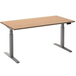 Sitz-Steh-Schreibtisch Ceha ade2plhl168q9006be Buche Melamin, Metall