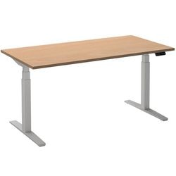 Sitz-Steh-Schreibtisch Ceha ade2plhl168q9016be Buche Melamin, Metall