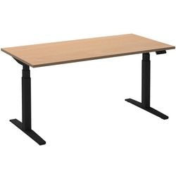 Sitz-Steh-Schreibtisch Ceha ade2plhl188q9005be Buche Melamin, Metall