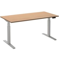 Sitz-Steh-Schreibtisch Ceha ade2plhl188q9016be Buche Melamin, Metall