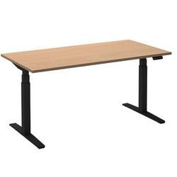 Sitz-Steh-Schreibtisch Ceha ade2plhl208q9005be Buche Melamin, Metall