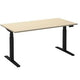 Sitz-Steh-Schreibtisch Ceha ade2plhl168q9005ah Ahorn Melamin, Metall