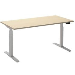 Sitz-Steh-Schreibtisch Ceha ade2plhl168q9016ah Ahorn Melamin, Metall
