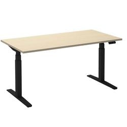Sitz-Steh-Schreibtisch Ceha ade2plhl208q9005ah Ahorn Melamin, Metall