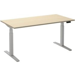 Sitz-Steh-Schreibtisch Ceha ade2plme168q9016ah Ahorn Melamin, Metall