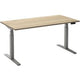 Sitz-Steh-Schreibtisch Ceha ade2plhl168q9006rew Eiche weiß Melamin, Metall