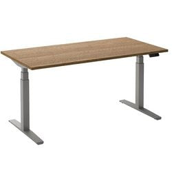 Sitz-Steh-Schreibtisch Ceha ade2plhl188q9006ret Eiche Tabak Melamin, Metall