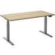 Sitz-Steh-Schreibtisch Ceha ade2plme128q9006rew Eiche weiß Melamin, Metall