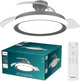 Philips LED Philips Bliss Deckenventilator mit integrierter LED-Lampe – 3 einziehbare Flügel, Durchmesser: 106 cm – 4500 Lumen – einstellbares weißes Licht von 2700 K bis 6500 K – dimmbar bis zu 5 % – Fernbedienung – Schwarz
