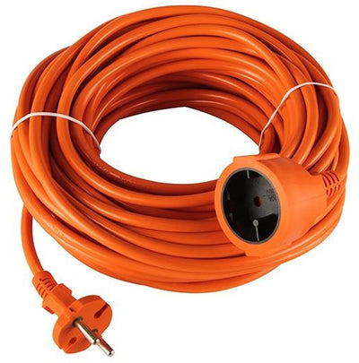 Blasgarten-Verlängerungskabel orange – 30 Meter – PVC – 2 x 1,5 mm² – h05vv-f2 – ungeerdet – IP20