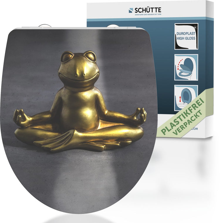 Schütte Schütte Toilettensitz mit weicher, entspannter Frosch-Duroplast hohen Glanz