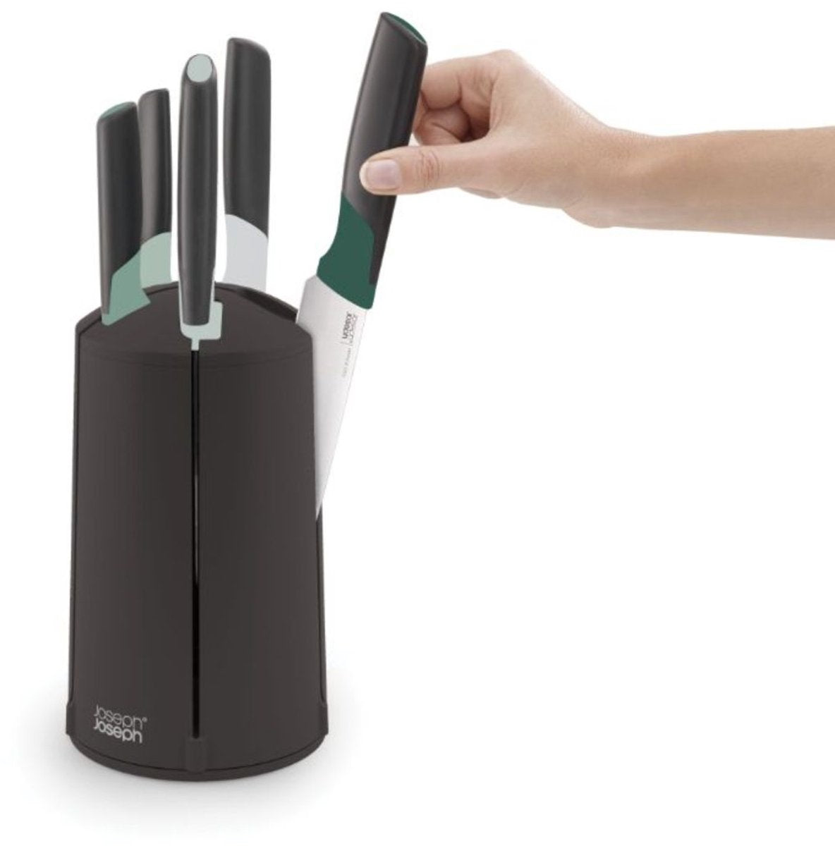 Joseph Joseph Elevate Messerset – mit Karussell – 5-teilig – Editionen – Schwarz