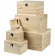 Creativ Company Set Holzkästen, H: 5+7+9+11+13+15 cm, L: 8+11,8+15,8+20+24+27,7 cm, b: 5,8+8,8+12+15+18+21 cm, 6 Stück 1 Set