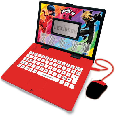 Lexibook Miraculous zweisprachiger Lern-Laptop – 124 Aktivitäten (Deutsch Englisch)