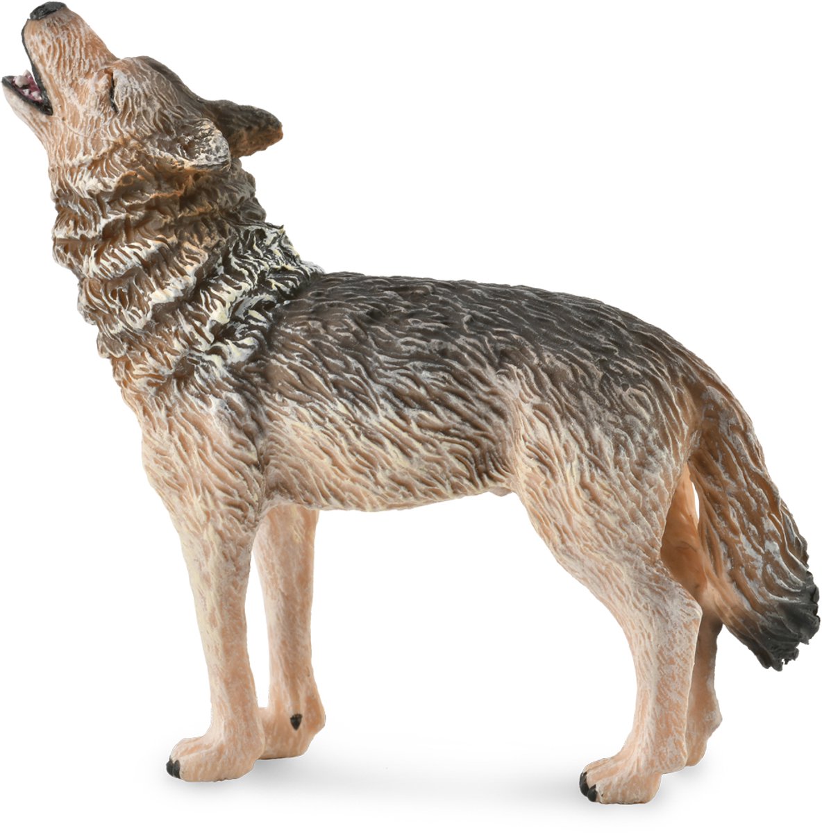 Collecta Figur - heulender Wolf - (m) - wilde Tiere - handbemalt - Miniatur