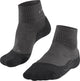 Falke TK2 Wool Short Anti-Blister Wandersocken aus dickem Woll-Funktionsmaterial Damen Grau – Größe 35-36