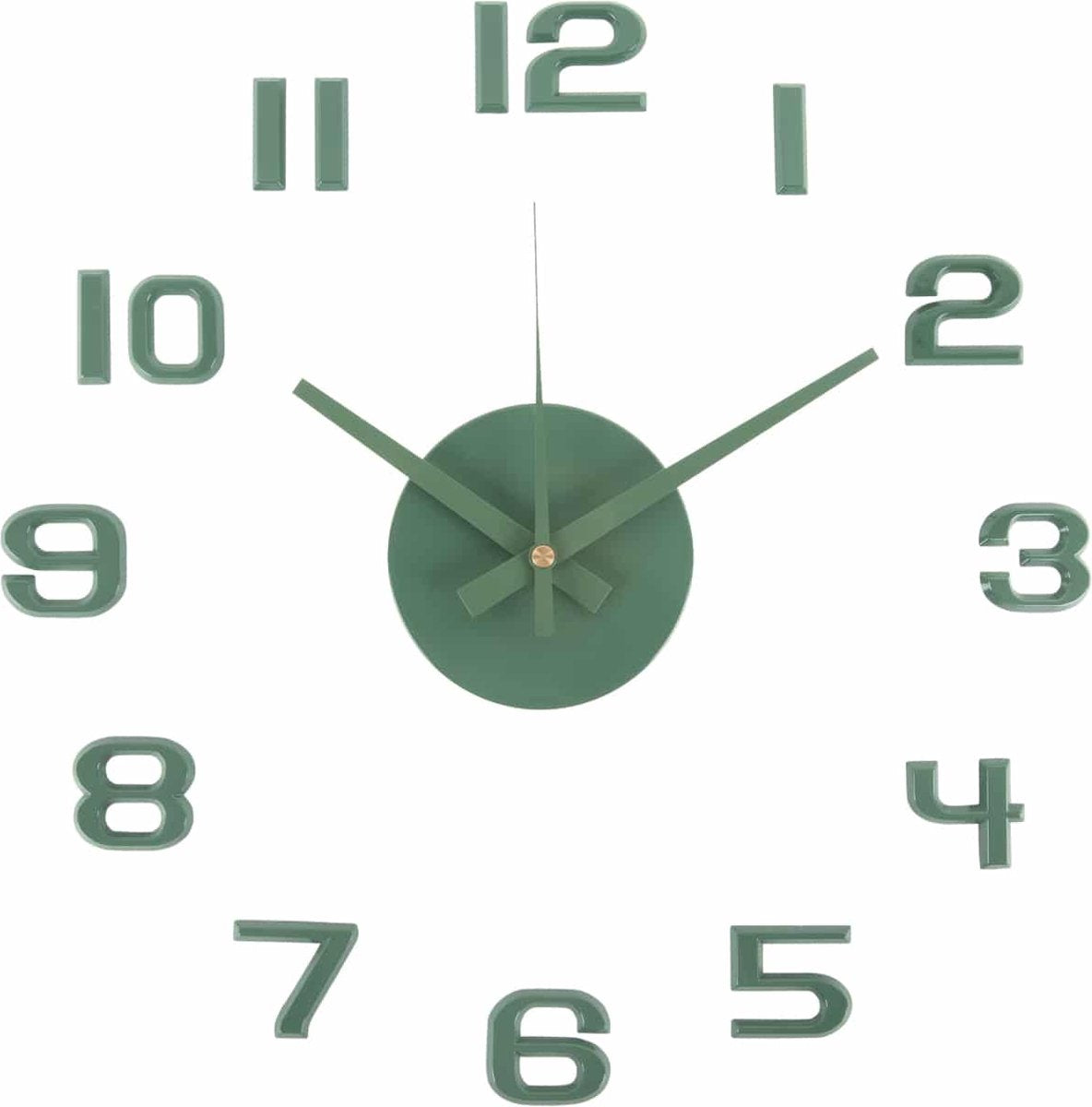Karlsson Wanduhr DIY Sonnenuntergangszahlen – grün – ø35cm – skandinavische Wanduhr