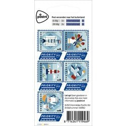 Internationale Postnl-Briefmarken, echte niederländische Selbstklebemarken