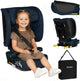 Lionelo Orin Autositz Isofix – klappbarer Autositz 100–150 cm (3,5–12 Jahre 15 bis 36 kg Gruppe 2 3) – 14-Positionen-Kopfstütze – 4-Positionen-Rückenlehne – leicht kompakt – inklusive Getränkehalter-Transporttasche – i-Size-Reise-Kindersitz