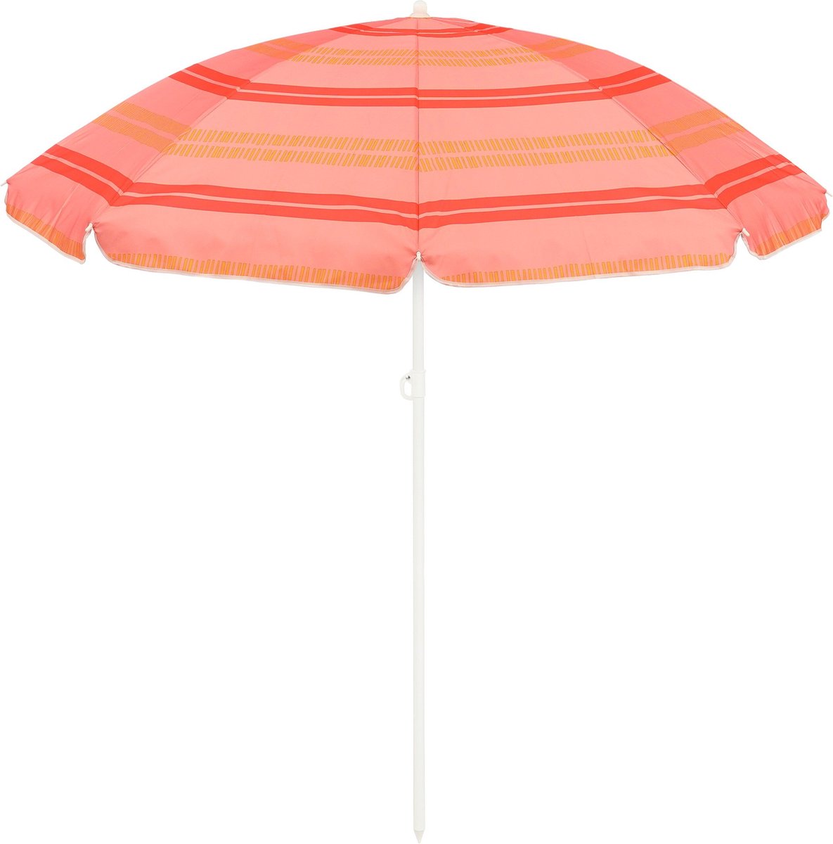 Gestreifter Strandsonnenschirm mit Glimmerdekorationen – H180 x ø160 cm – Hellrosa