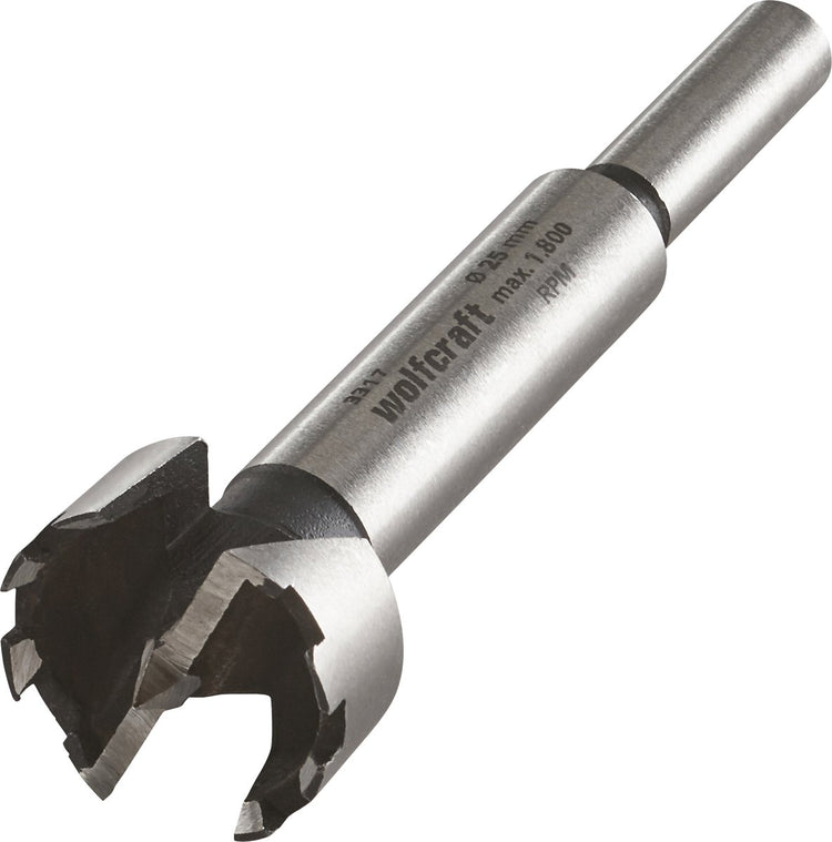 Wolfcraft – Scharnierbohrer 25 mm – Forstnerbohrer – Holzzylinderbohrer – 3317000