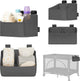 Lionelo Seitentasche klein – Nachttischtasche, Kinderbett-Organizer 26×12×15 cm – 2 Fächer für Windeln, Feuchttücher-Zubehör – für Reisebett, Beistellbox – verstärkt, tragbar, multifunktional