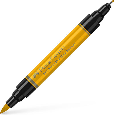 Faber-Castell Zeichenstift – Pitt Artist Pen – Duo Marker – 109 Chromgelb dunkel – FC-162109