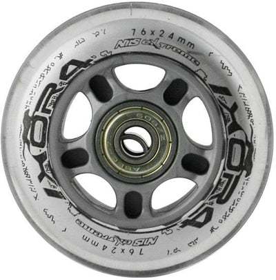 Nils Extreme – PU-Räder – 76 x 24 mm – transparent – inklusive ABEC-7-Unterlegscheibe