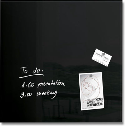 Sigel Glas-Magnettafel – Artverum – 48 x 48 cm – Schwarz – Si-gl110