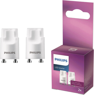 Philips LED-Leuchtstoffröhren-Starter – 2er-Pack – für Leuchtstoffröhren mit herkömmlichem Vorschaltgerät (Vorschaltgerät) – nur mit Leuchtstoffröhren verwenden